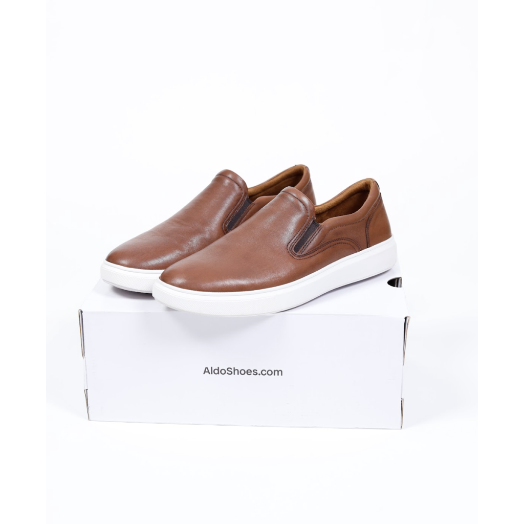 Aldo Brown Men’s Leather Slip Ons